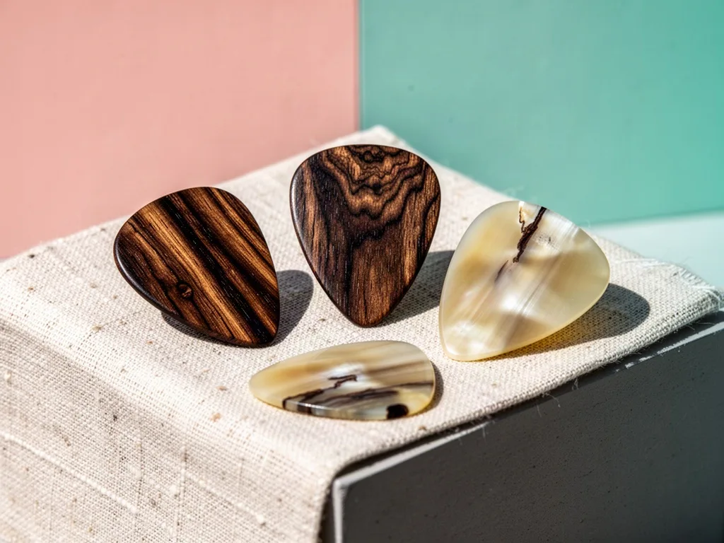 Púas de Madera Noble y Cuerno
